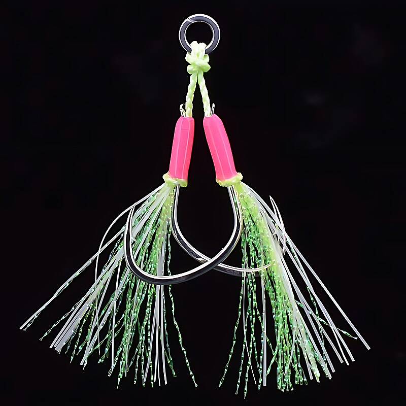 HOKKAIDO STRIKE CHERRY 1 Adet,İkili Asist,Double Asist,Jig Asist,Glow Simli,Uv Effect,Epoksi Reçine Uygulanmış - 3
