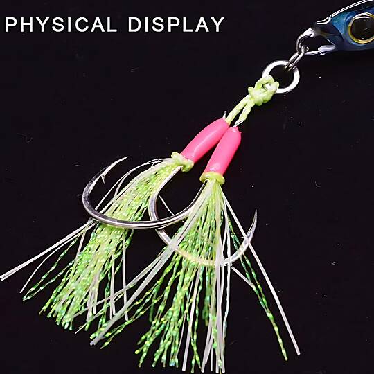 HOKKAIDO STRIKE CHERRY 1 Adet,İkili Asist,Double Asist,Jig Asist,Glow Simli,Uv Effect,Epoksi Reçine Uygulanmış - 2