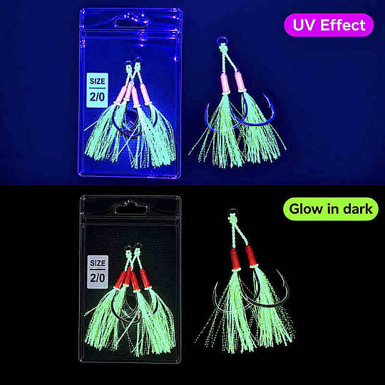 HOKKAIDO STRIKE CHERRY 1 Adet,İkili Asist,Double Asist,Jig Asist,Glow Simli,Uv Effect,Epoksi Reçine Uygulanmış