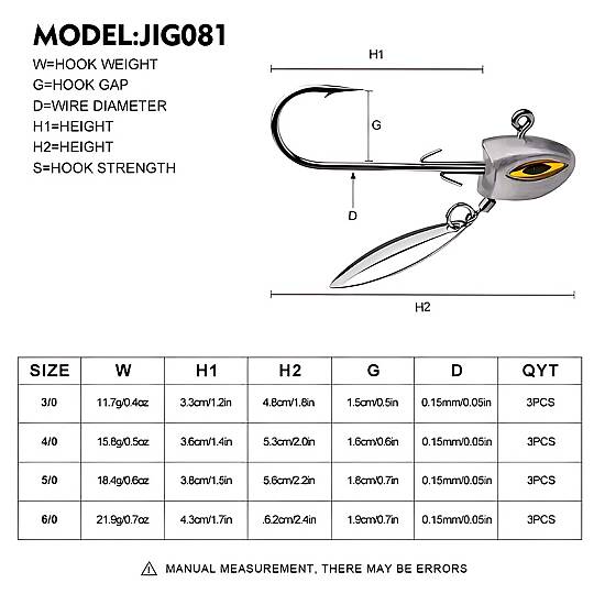 HOKKAIDO STRIKE 3 Adet,Model:Jig081,Jig Head - 5